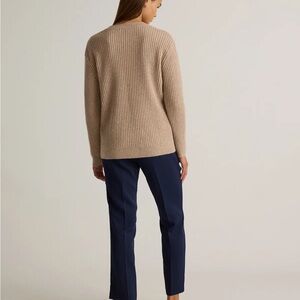 Quince Navy Straight-Leg Pants